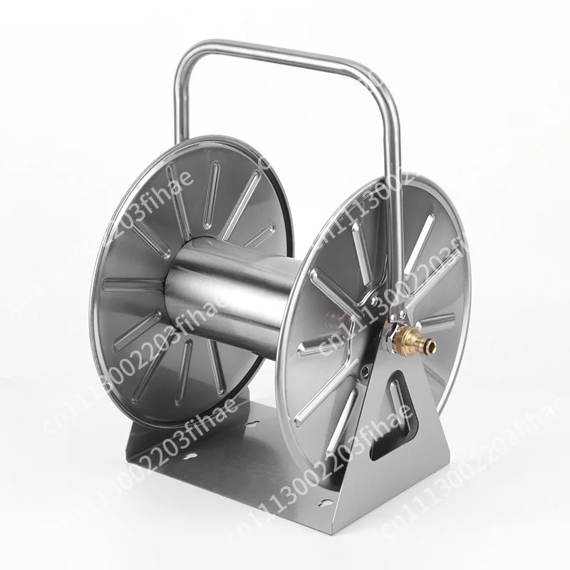 Gardening water pipe storage rack, stainless steel storage set, household flower watering artifact, soft coil pipe car, bonsai
