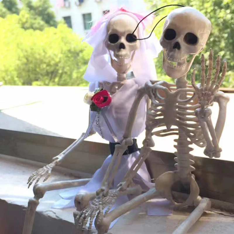 Halloween menschliches Skelett bewegliche Gelenke kleine Ganzkörperknochen Modell Party Dekoration
