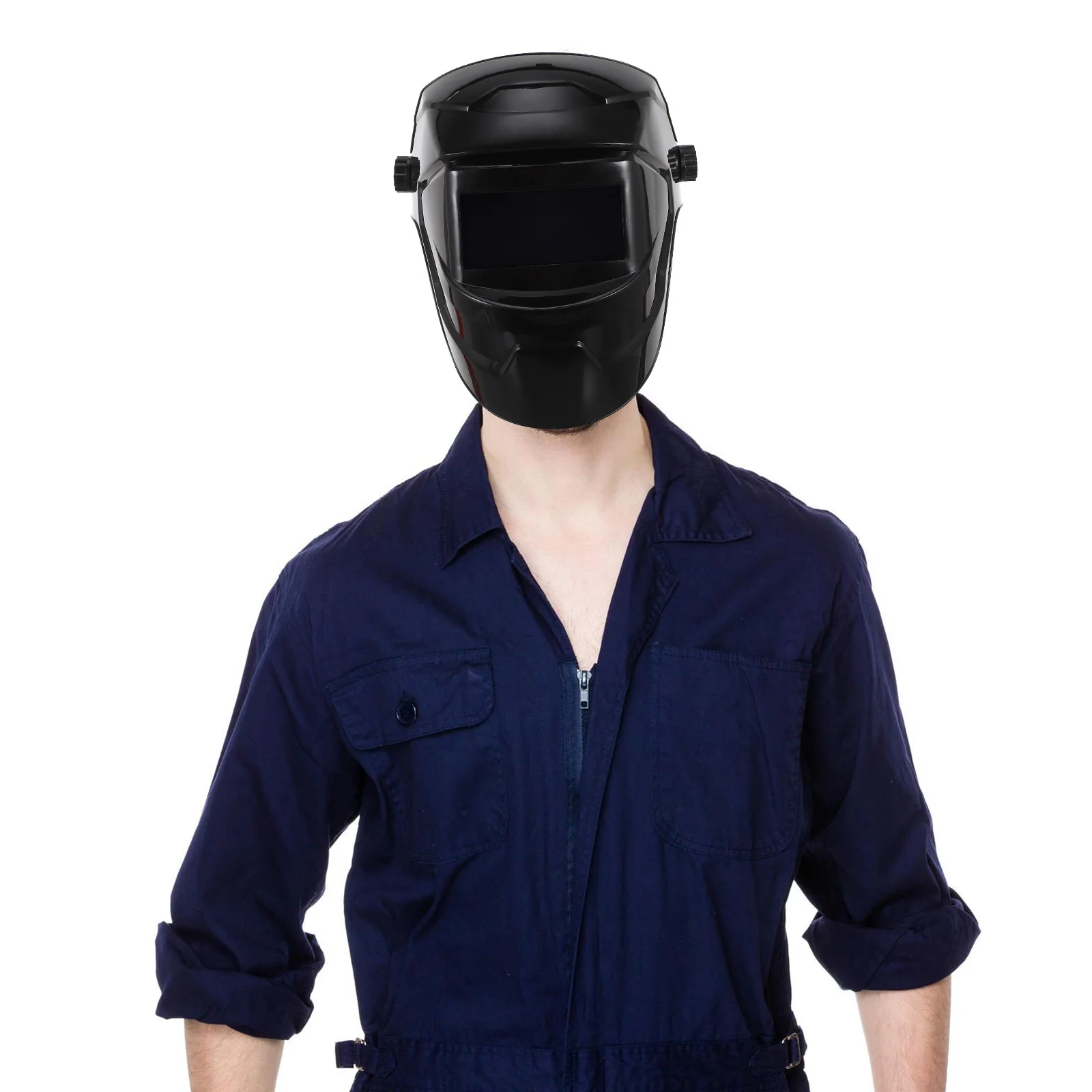 Máscara de soldadura ligera, transpirable, ajustable, protección Anti Uv, carga Solar, equipo de soldador, lente de vidrio físico