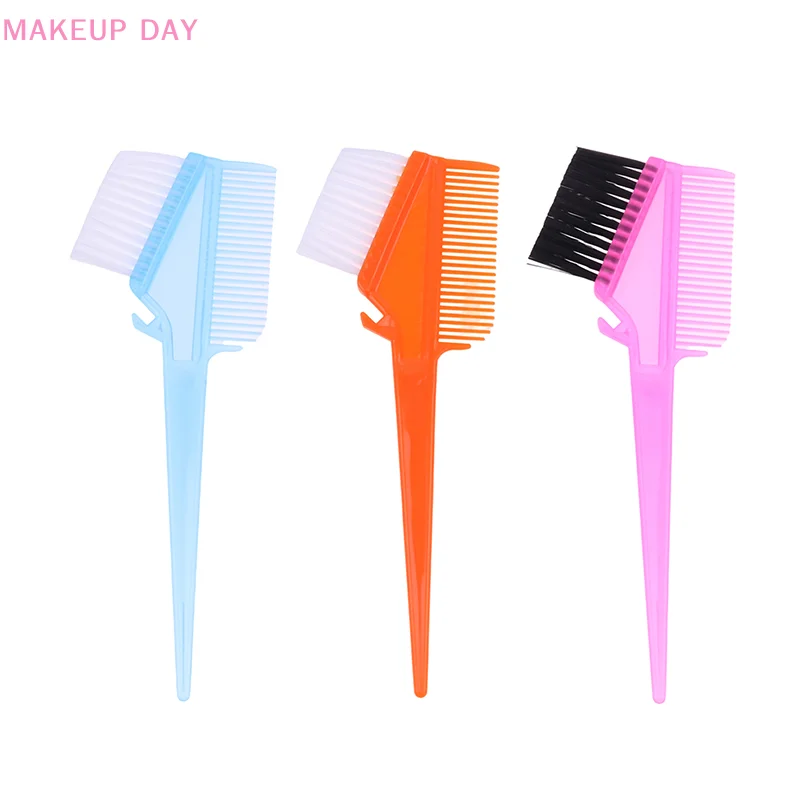 Pro Salon Plastic Hair Dye Coloring Brushes, Pente para Barbeiro, Matiz, Cabeleireiro, Ferramentas de estilo, Pentes coloridos com escova