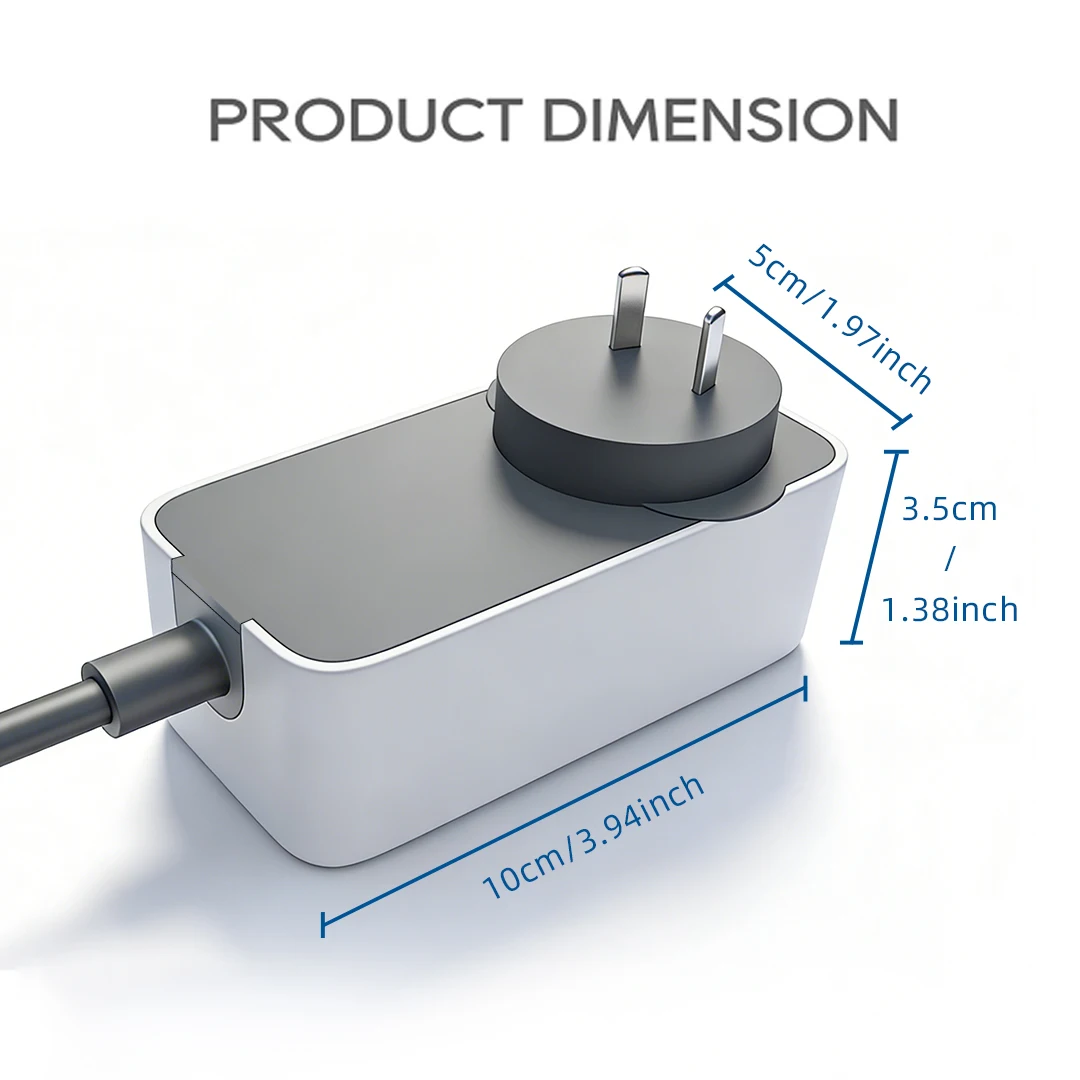 Mini AU Power Adapter Plug with DC 3M Cable