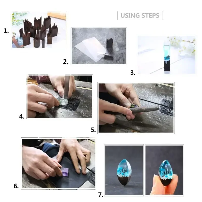 1PC DIY Material Epoxy Resin Crafts Sheet Transparent Plastic Jewelry Making Tools Accessories for Pendant Bracelet Necklace