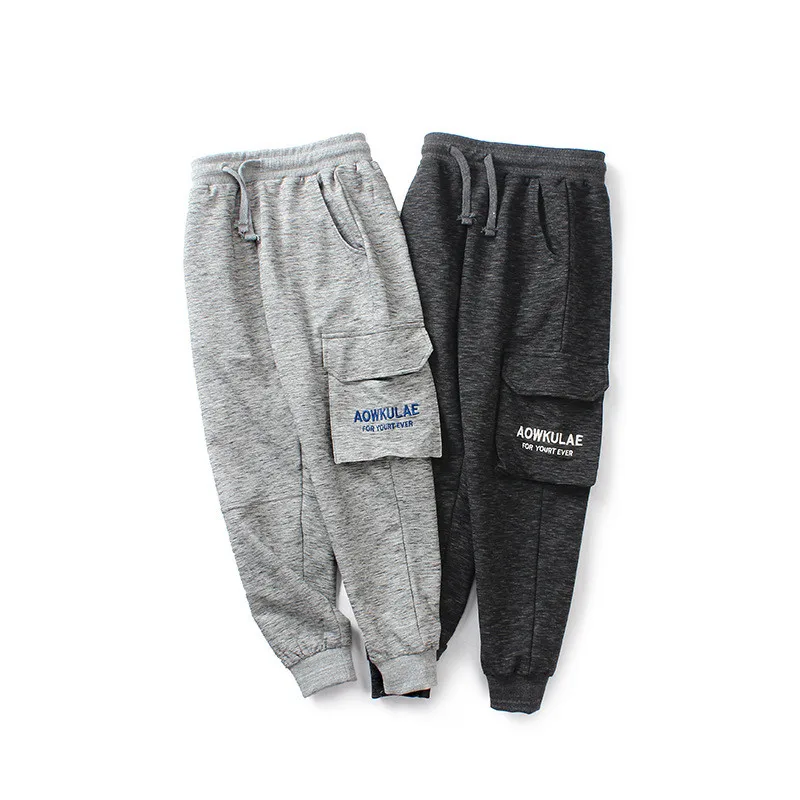 Boys Cargo Pants 2026 New Spring Autumn Kids Sport Casual Beam Foot Trousers For Children's 4-13 Years Sweatpants