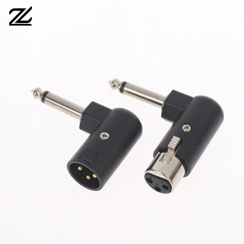 1/2Pcs XLR 3Pin Male Female To 6.35mm 1/4