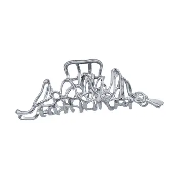 Velké kovové sponky do vlasů, nepravidelné sponky do vlasů, punkový styl, stříbrné sponky do vlasů, dámské vintage sponky do vlasů, vlasové doplňky 10 nejlepší prodej velké sponky do vlasů - №6