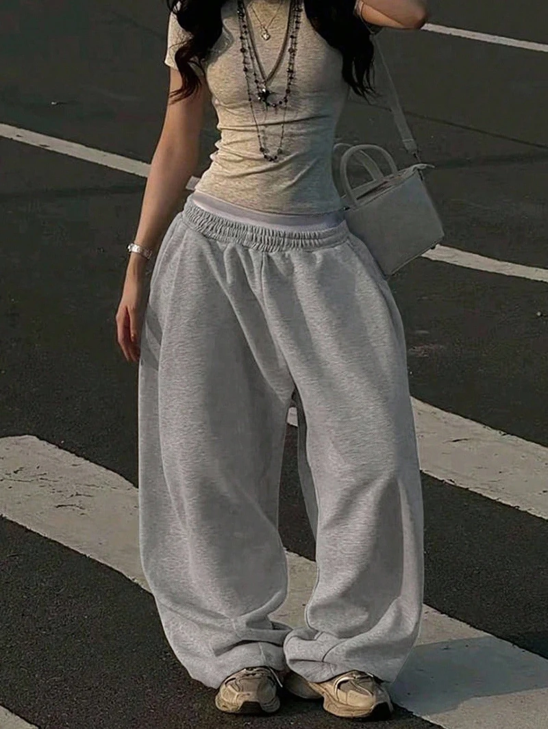 

Men's Lightweight Quick-Dry Athletic Pants New Style Relaxed Fit Drawstring Casual Pants Elastic Waist Casual Street Sweatpants