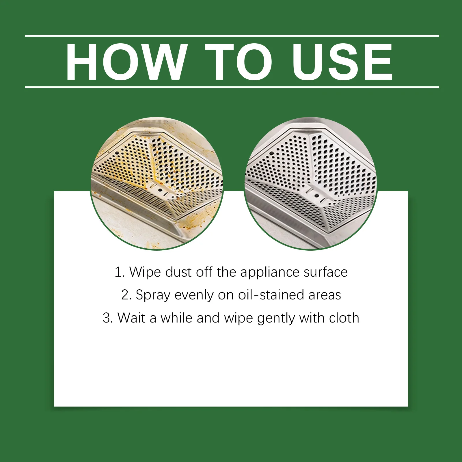 300ml Enzyme Foam Cleaner Multi-purpose Enzyme Oil Stain Remover Surface Cleaning Degreaser for Stovetops Range Hoods and Ovens