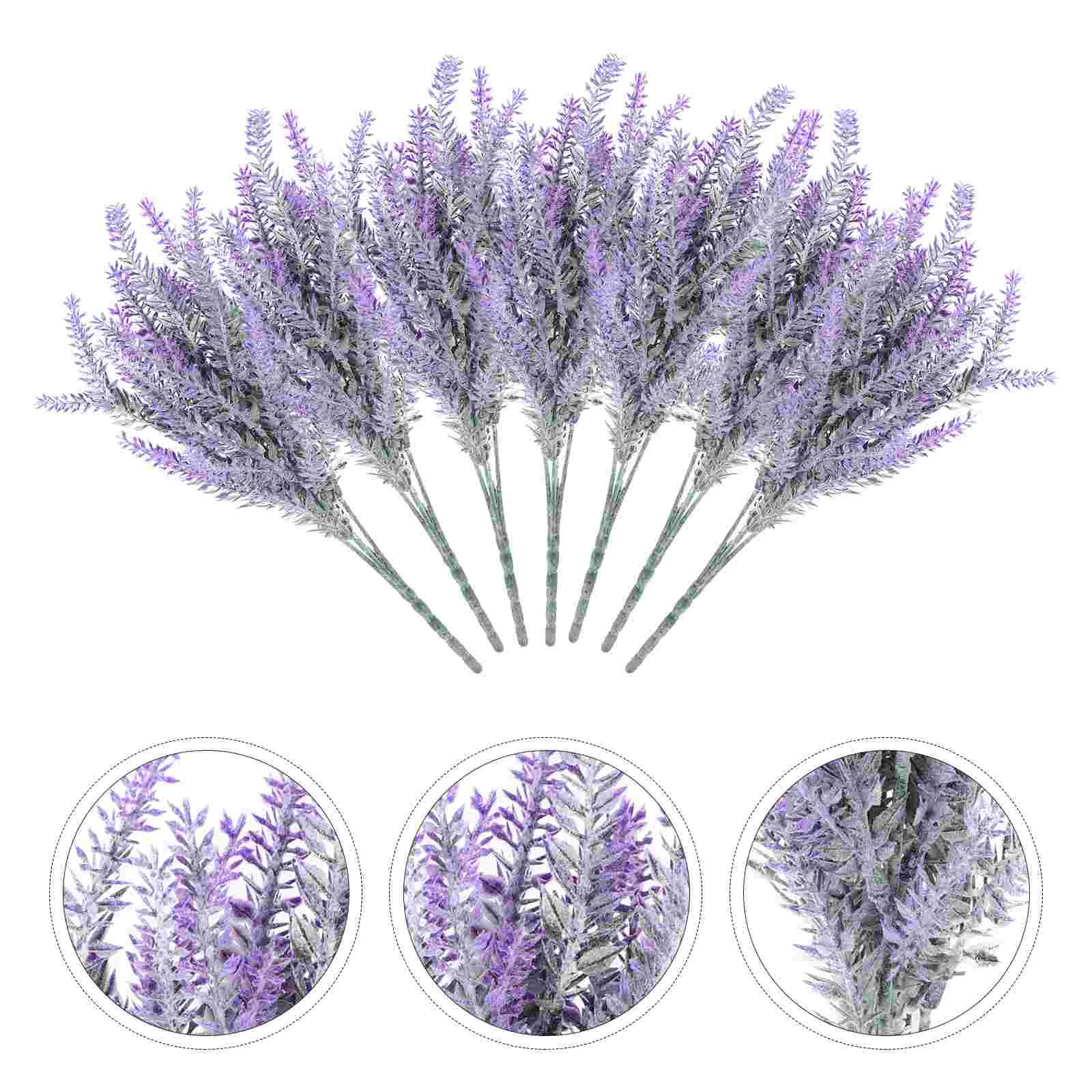 6 Pcs Artificial Lavender Faux Flower Outdoor Flowers Photo Prop Decor Decors Real Touch Simulation