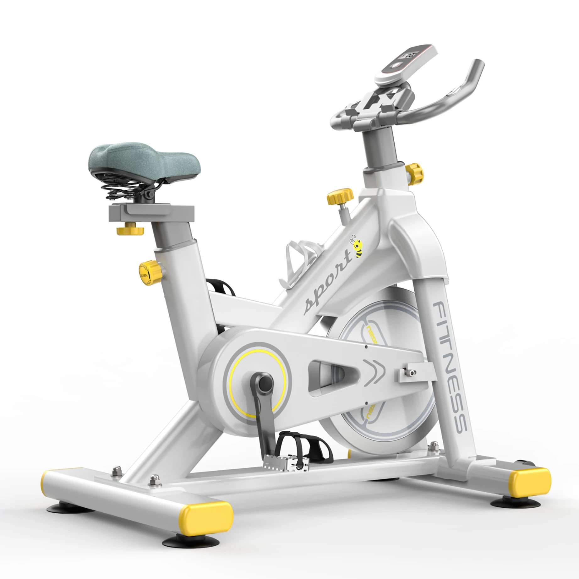 Professional Indoor Commercial Exercise Spinning Bike With Heavy Duty Belt Drive 6kg Flywheel And Comfortable Seat Cushion