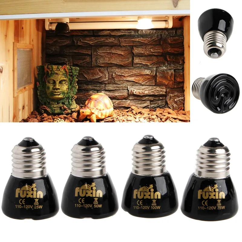 D0AD Heating Bulb Ceramic Night Light Terrarium Heater Emitter for Brooder Lambs Snake 25W 110V