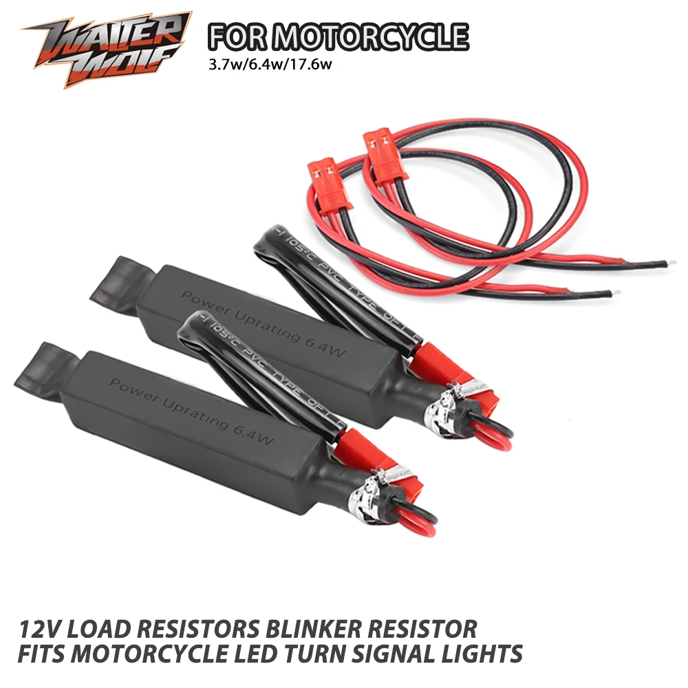 

Universal 12V Load Resistors Blinker Resistor Fits Motorcycle LED Turn Signal Lights 3.7w 6.4w 17.6w Indicator Blinker Lamp