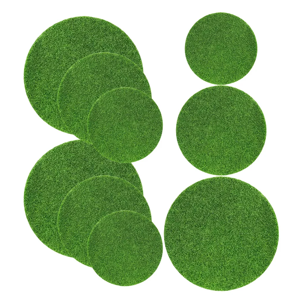 

9Pcs Simulated Moss Turf Artificial Fake Moss Mat for Micro Scene Layout Micro Landscape Accessory Mini Garden Artificial Lawn