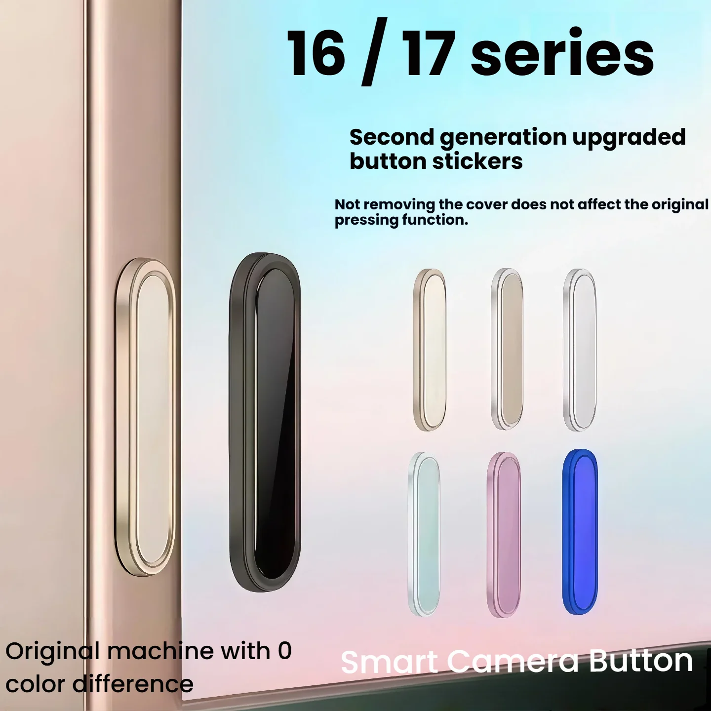 For iPhone 16 17 Pro Max Plus Alloy Camera Shortcut Key Protection Sticker Touch Sensitive Film