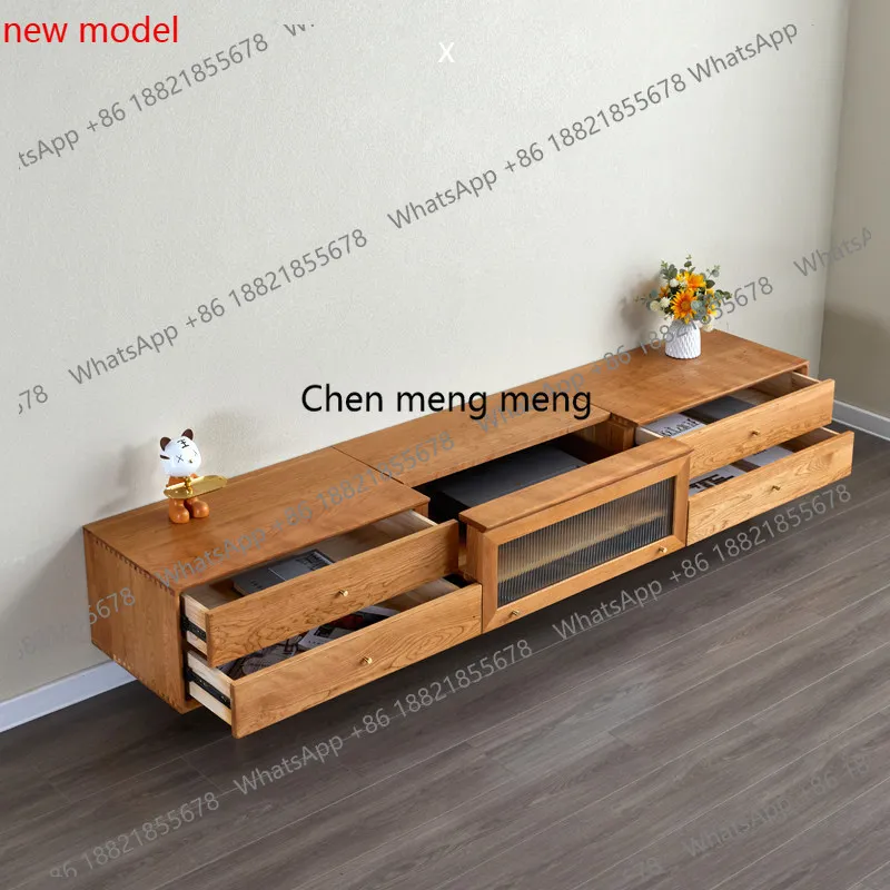 

TV cabinet intelligent, Nordic solid wood custom power amplifier cabinet oak special furniture telescopic table