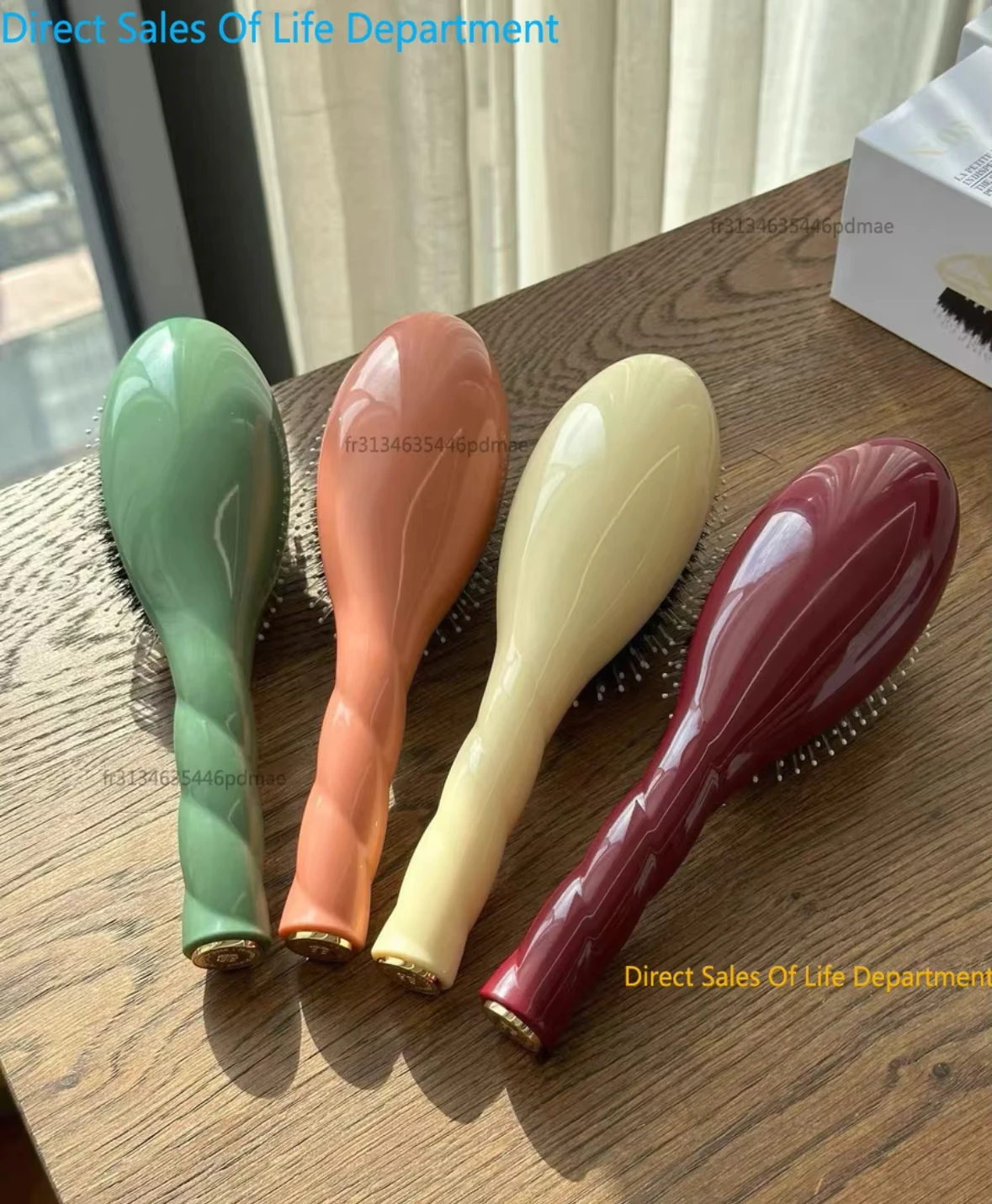 Peigne à cheveux de massage en poils de sanglier, haute qualité, soins capillaires, airbag, macaron, grande taille, offre spéciale