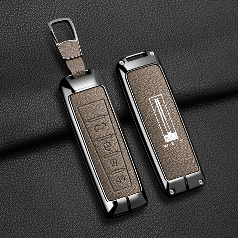 

Zinc Alloy Car Key Case Cover for Wey Coffee 01 Tank Tank300 Protector Shell Remote Keychain Keyless Interior Accessories