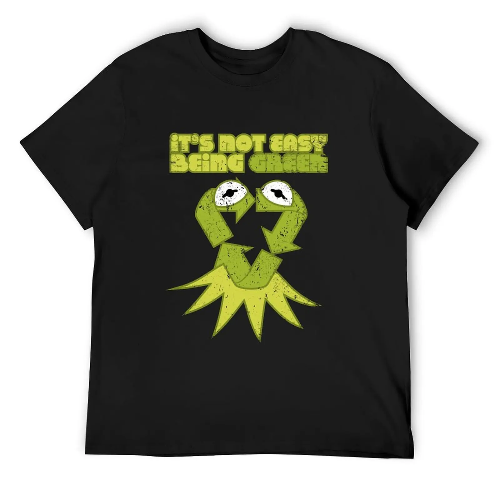 

It’s Not Easy Being Green: Recycle Frog T-Shirt vintage clothes hippie clothes tees Aesthetic clothing mens cotton t shirts