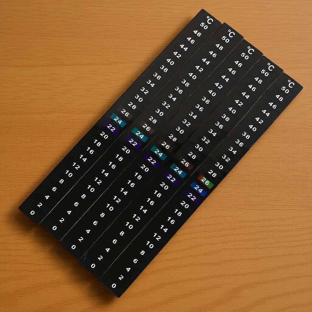 

5Pcs Thermometer Sticker for Fermentation Jar Brewing Temperature Monitoring Strip Stick on Digital Readout Sensor Device