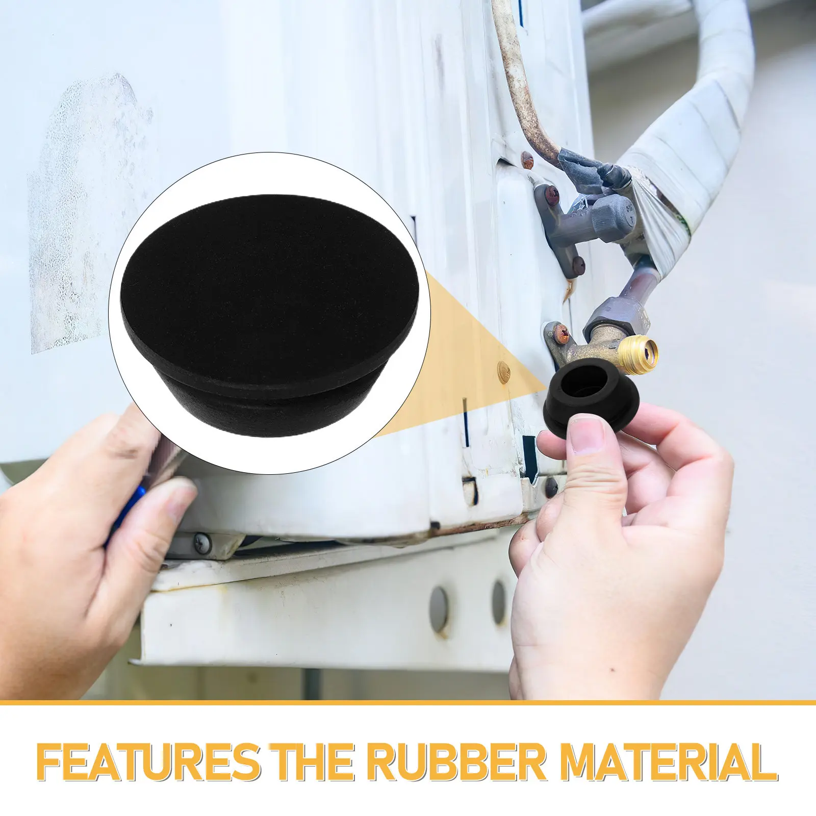 26mm Air Conditioner Drain Plug Rubber Stopper – 10pcs for Water & Condensation Prevention - view 6