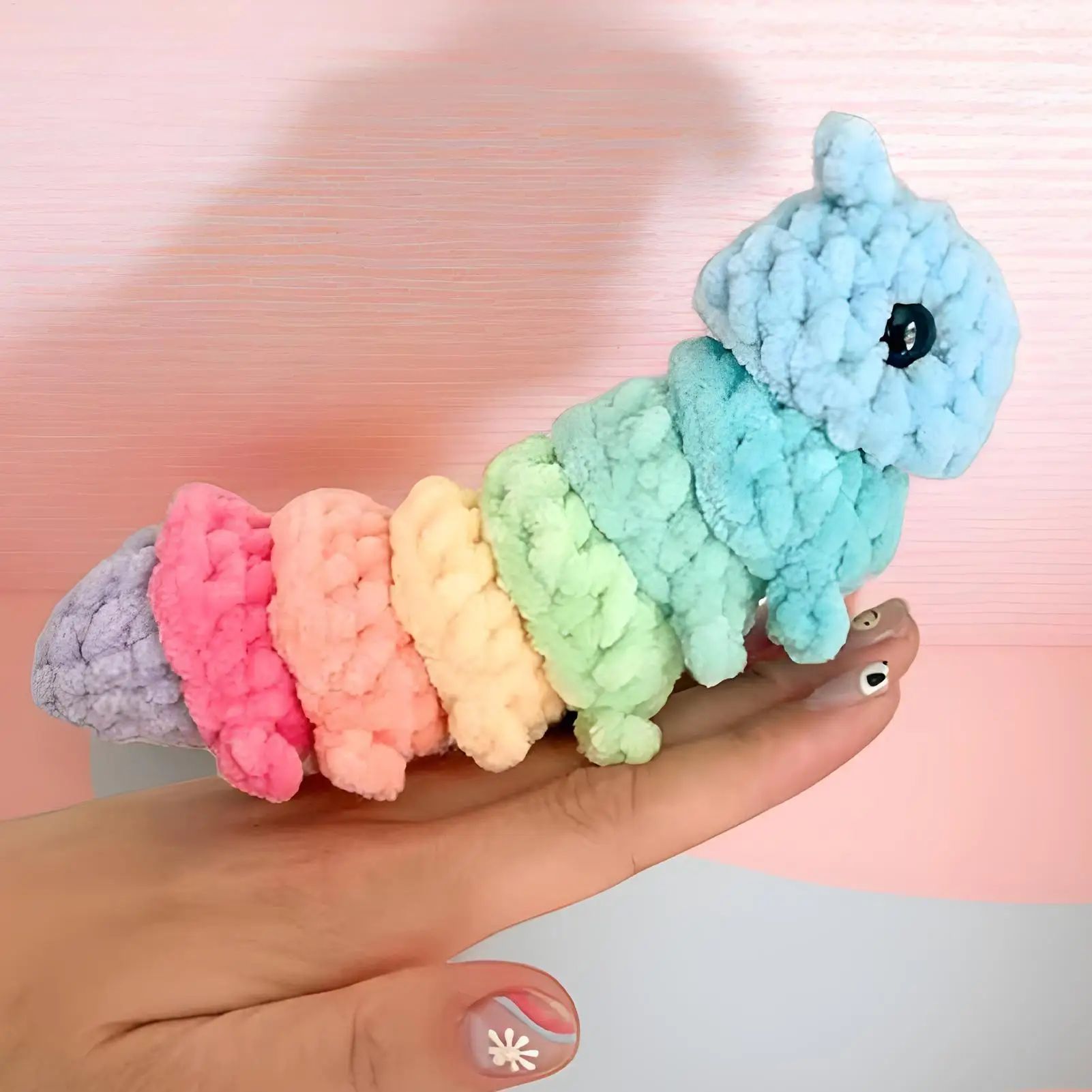 

Набор для вязания крючком для взрослых, набор для вязания крючком «гусеница», набор для вязания крючком ручной работы с инструкциями и видео для