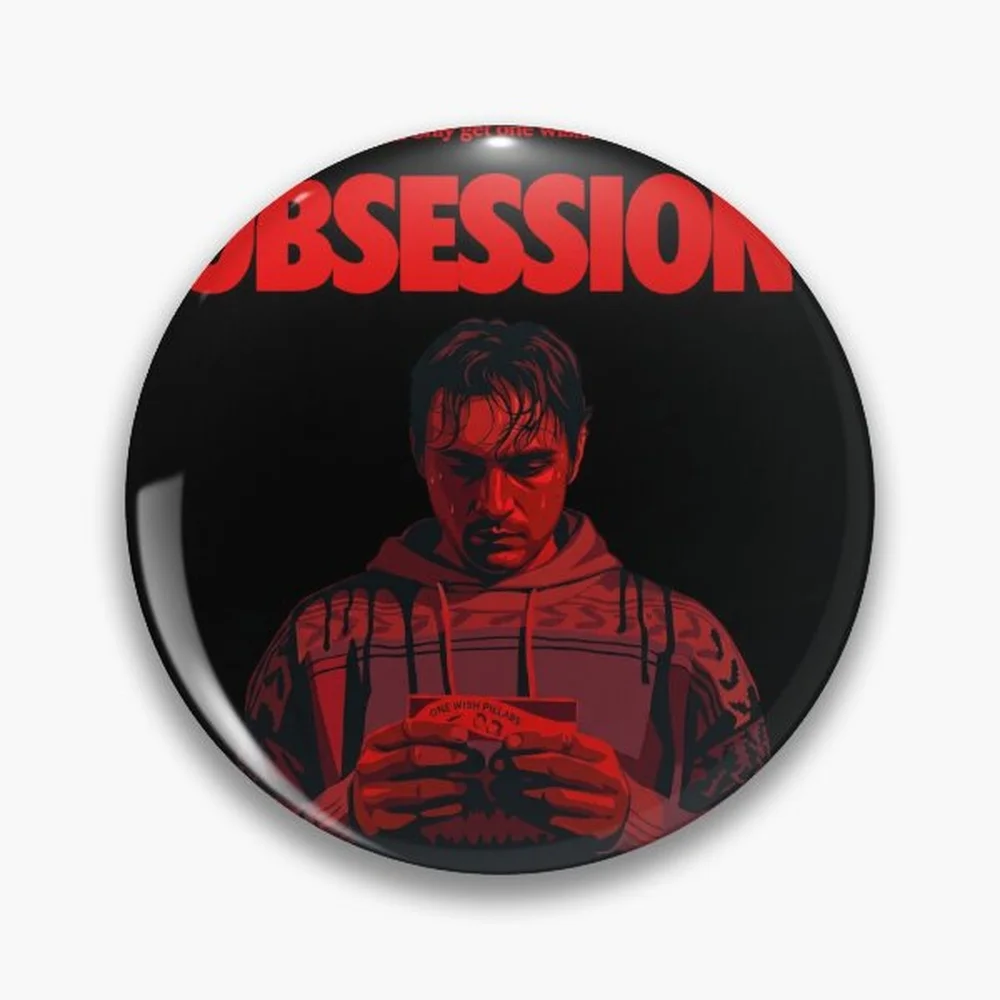 Obsession Movie 2026 You Only Get One Wish Pin Holographic Star Heart Pin Brooches Laminated Button Fashion Accessory