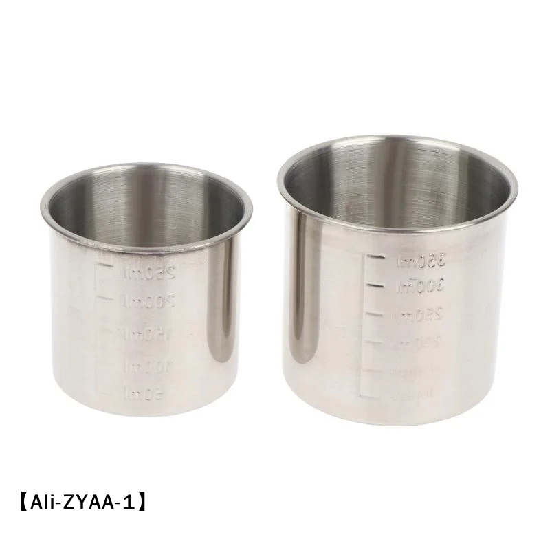 【A】Household 250/350ML 304 Stainless Steel Measuring Cup Rustproof Anti-fall Rice Container Cups With Scale Measuring Holder Bar