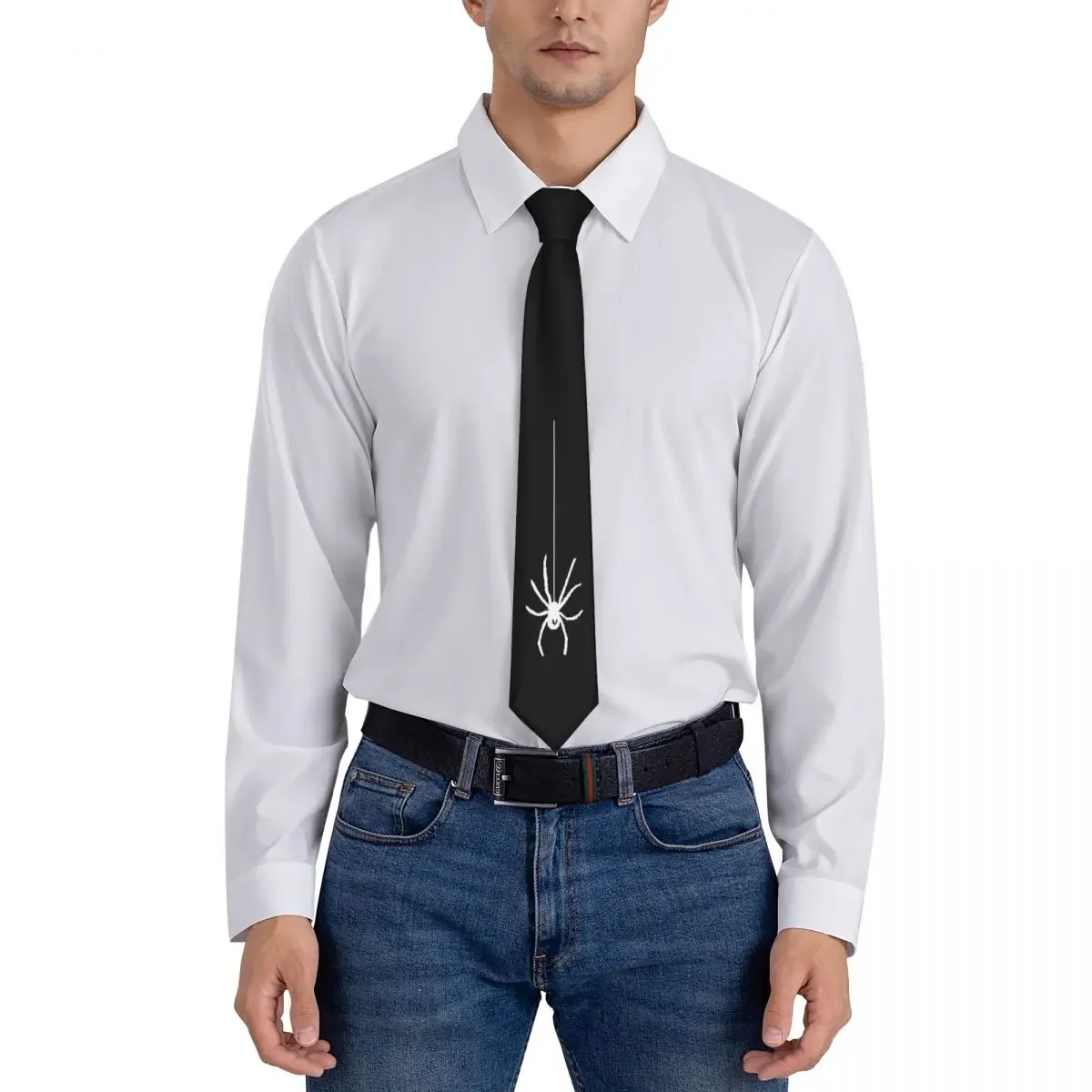 Corbata personalizada de Halloween Web9 para hombres, corbata impresa para fiesta de boda, corbata de seda para hombres