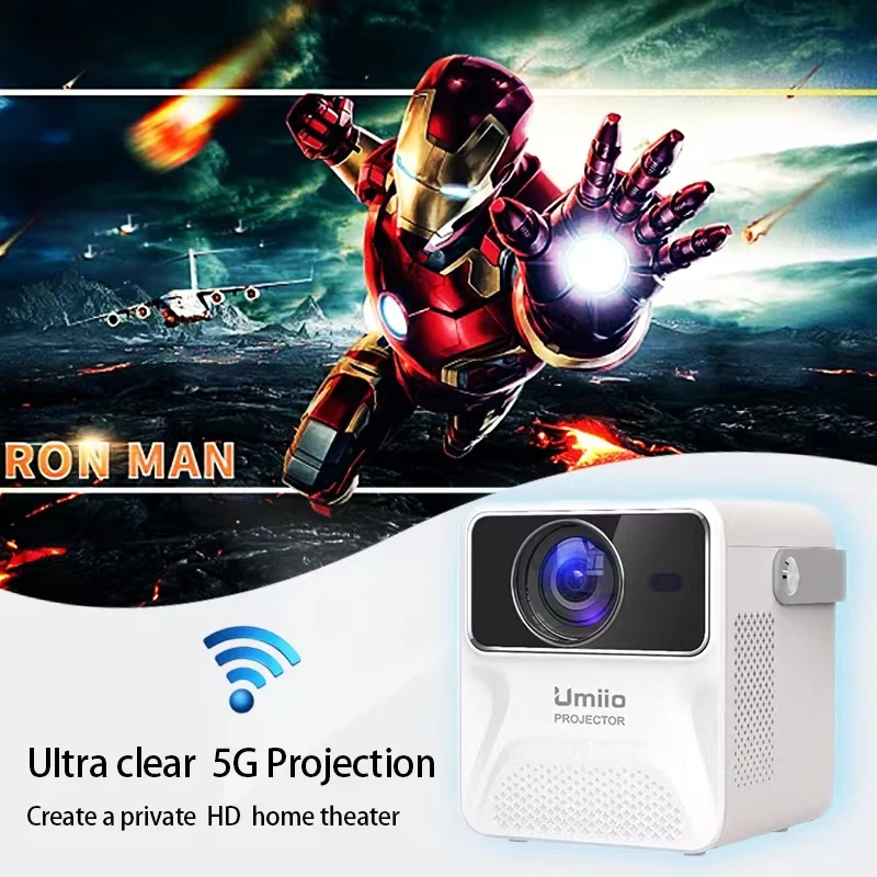 

Umiio P860 WiFi projector Home theater Android outdoor projector Cinema portable projector 1080P Smart TV box Free delivery!