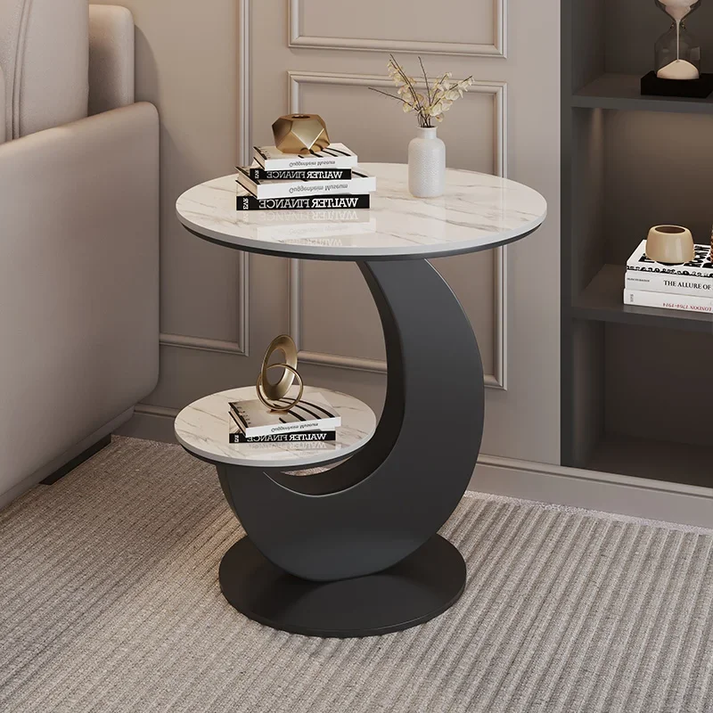 أريكة حافة بلاطة صخرية فاخرة خفيفة لغرفة المعيشة زاوية منزلية بسيطة وحديثة بجانب السرير طاولة صغيرة شقة صغيرة #5