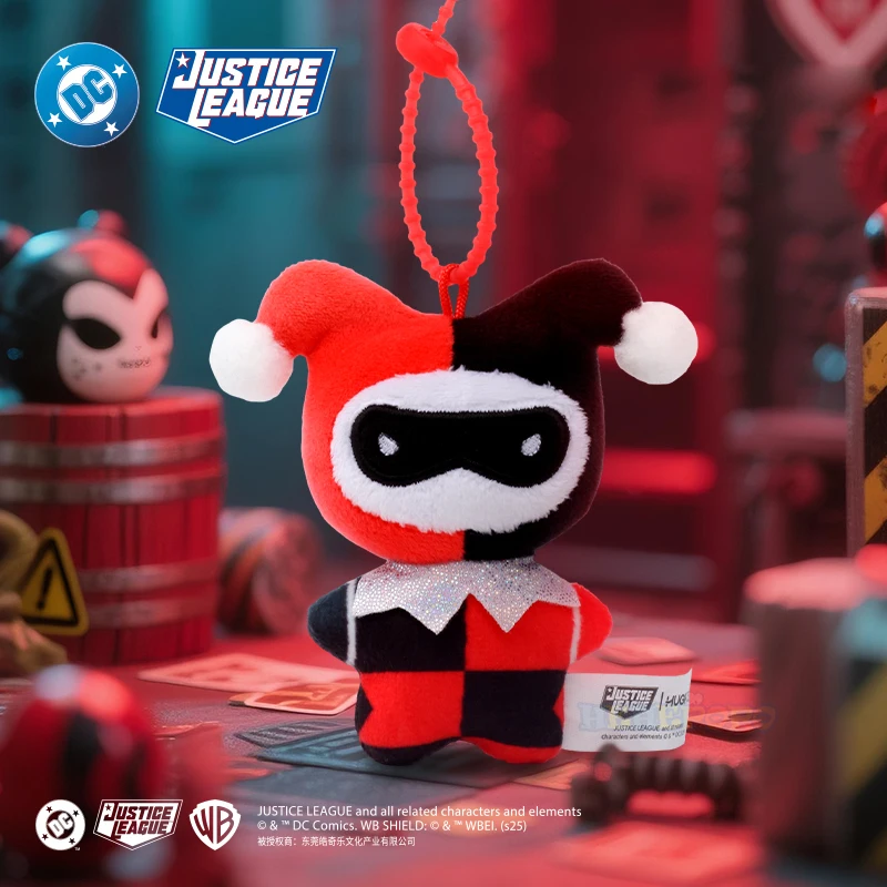 9cm 부드러운 플러시 키 체인 DC Justice League 배트맨 슈퍼맨 할리 퀸 조커 귀여운 만화 영화 인형 크리 에이 티브 크리스마스 선물