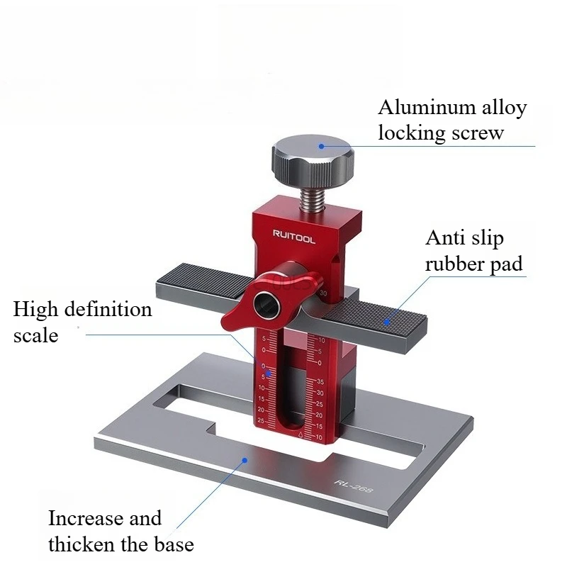 Professional Woodworking Aluminum Alloy Cabinet Door Installation Three in One Adjustable Rebound Guide Leveling System Tools