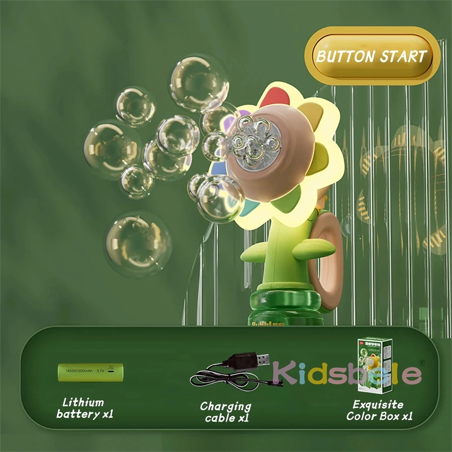 Automatic Bubble Machine  Dancing Flower Bubble Machine for Kid Party Bubble Maker For Bath Picnic For boy girls