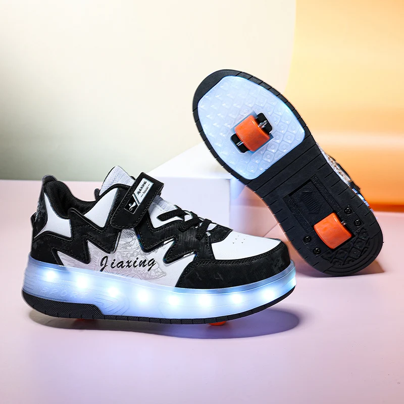 

Student Lightweight Roller Sneakers: Boys' & Girls' Wheeled Shoes, Teens' Roller Skates for Commuting