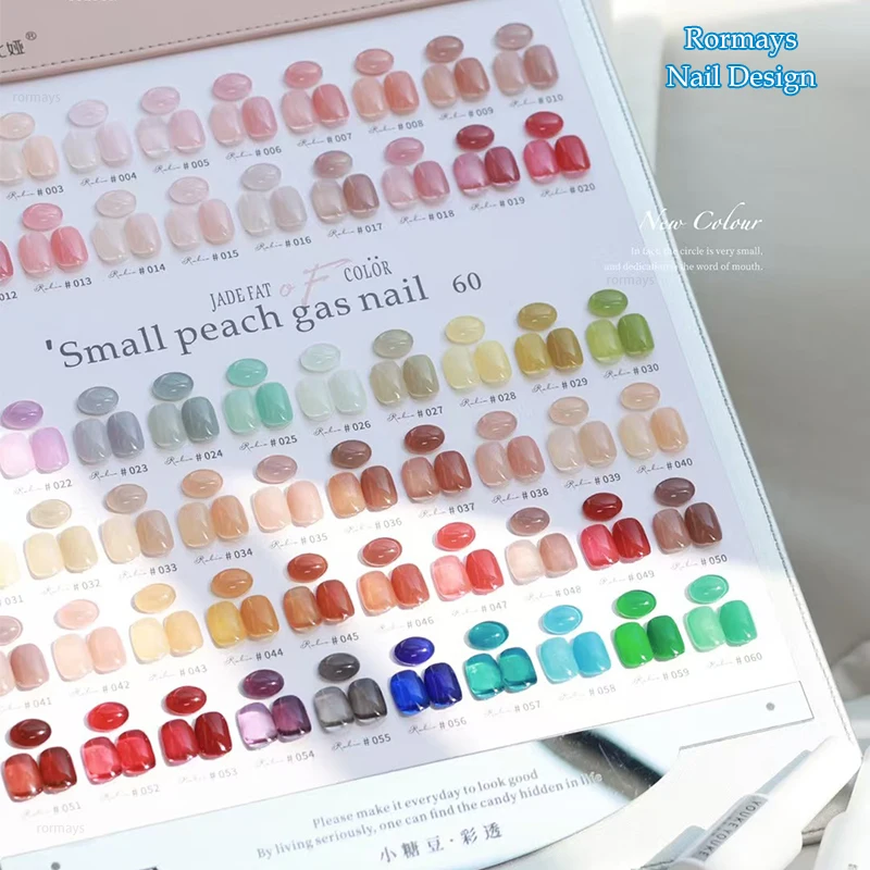 Rormays Rainbow Candy Color żel do polerowania 60 sztuk Mieszany Trwały Kolorowy Żelowy Lakier UV LED Zestaw do Wybielania Salon