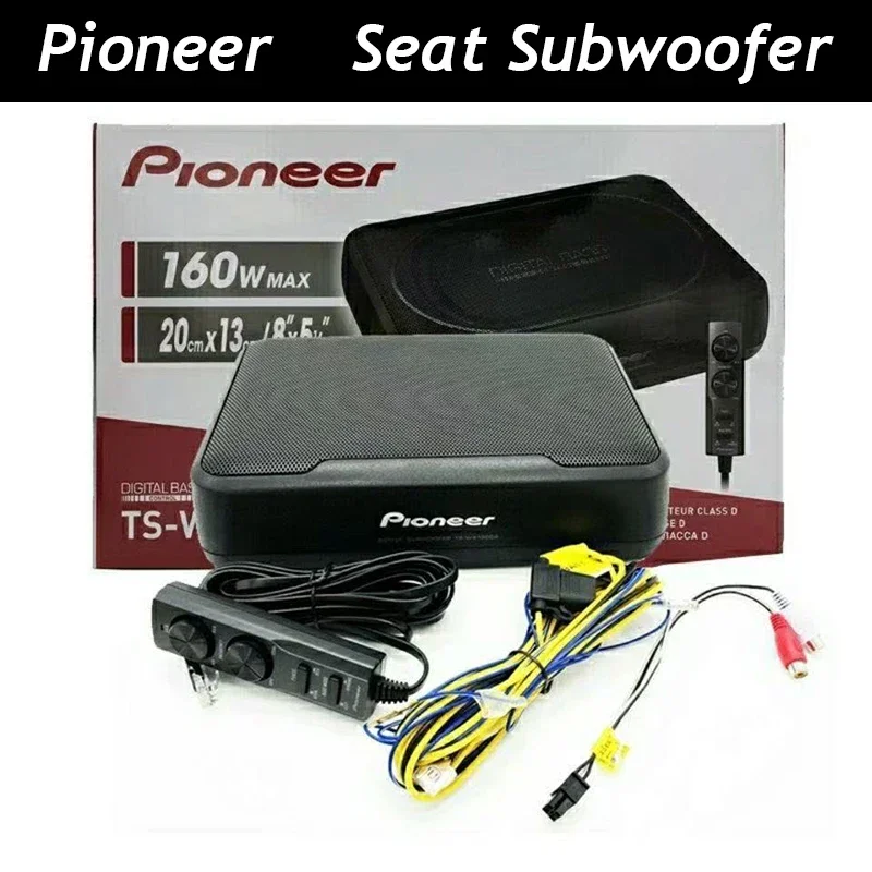 Pioneer TS-WX130DA 8 Inch Ultra-Thin Car Subwoofer Active Under Seat Subwoofer High Power 12V Built-in Amplifier