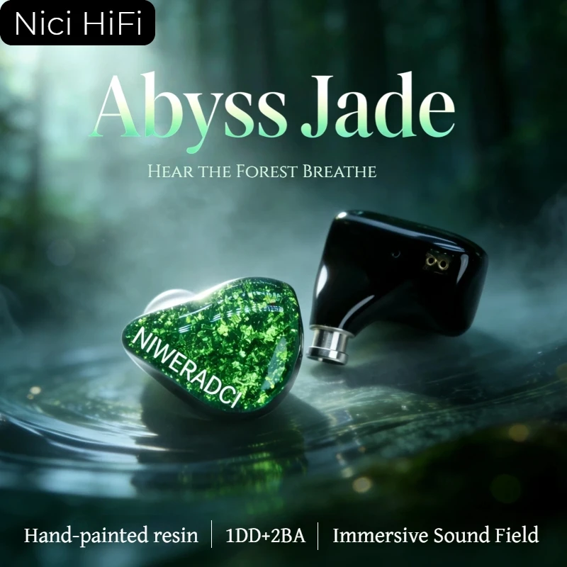 Monitor intra-auricular Nici HiFi 1DD+2BA com driver híbrido e cancelamento de ruído, com cabo destacável de 2 pinos para audiófilos, bateristas e DJs.