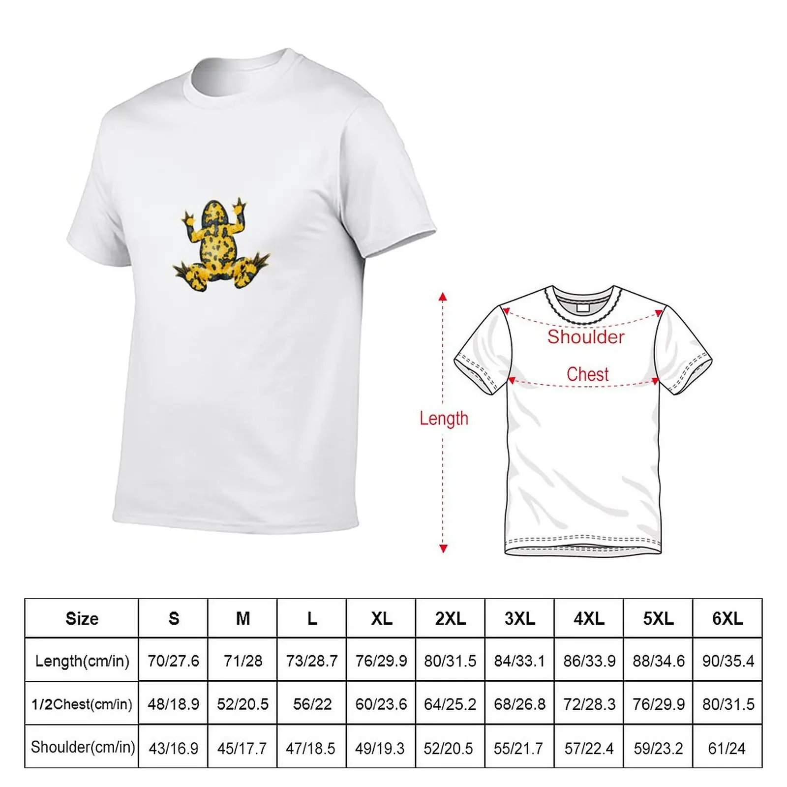 Yellow-bellied Toad (Bombina variegata) T-Shirt boys whites summer top hippie clothes funnys t shirts for men