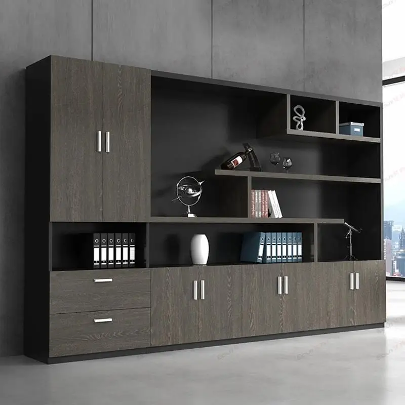Modern Administrative Office Bookcases, Large File Cabinets With Doors And Drawers, Wooden Display Stands For Office Furniture