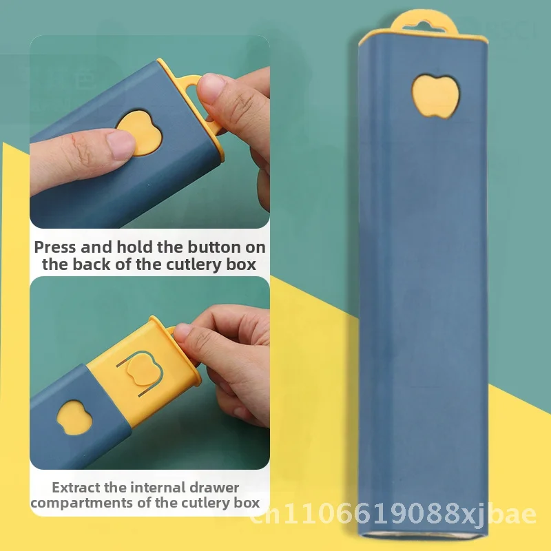 

Портативный набор посуды в корейском стиле из нержавеющей стали 304 — ложка, палочки для еды, вилка, набор из трех предметов для путешествий на открытом воздухе и студентов