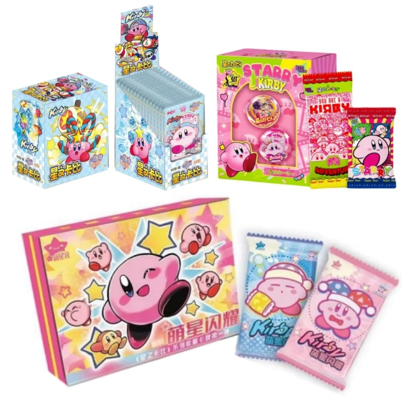 

Genuine Kirby Collection Cards Cute Cartoon Characters Anime Game Peripherals Colorful Exquisite Trading Card Children Love Gift