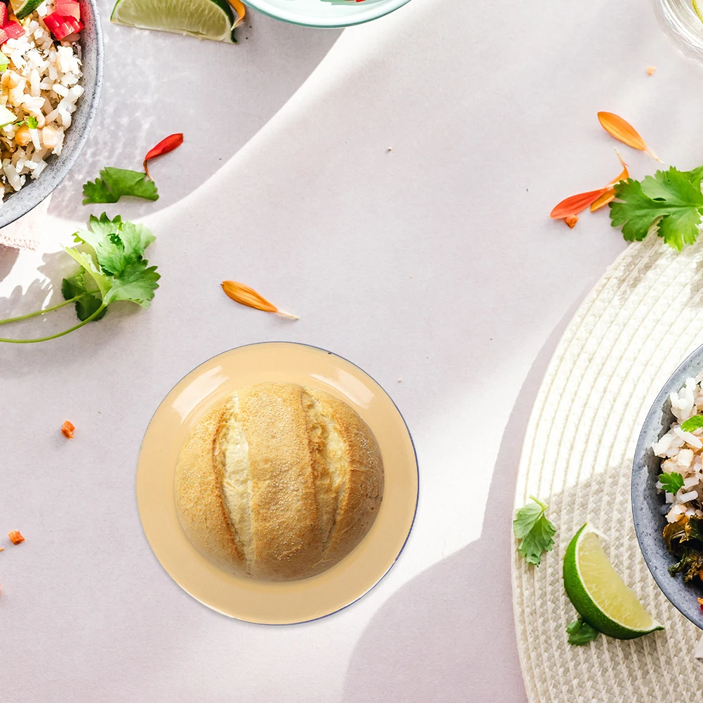 

6 Pcs Enamel Food Dish Serving Small Enamelware Plates Fruit Platter Picnic Tableware