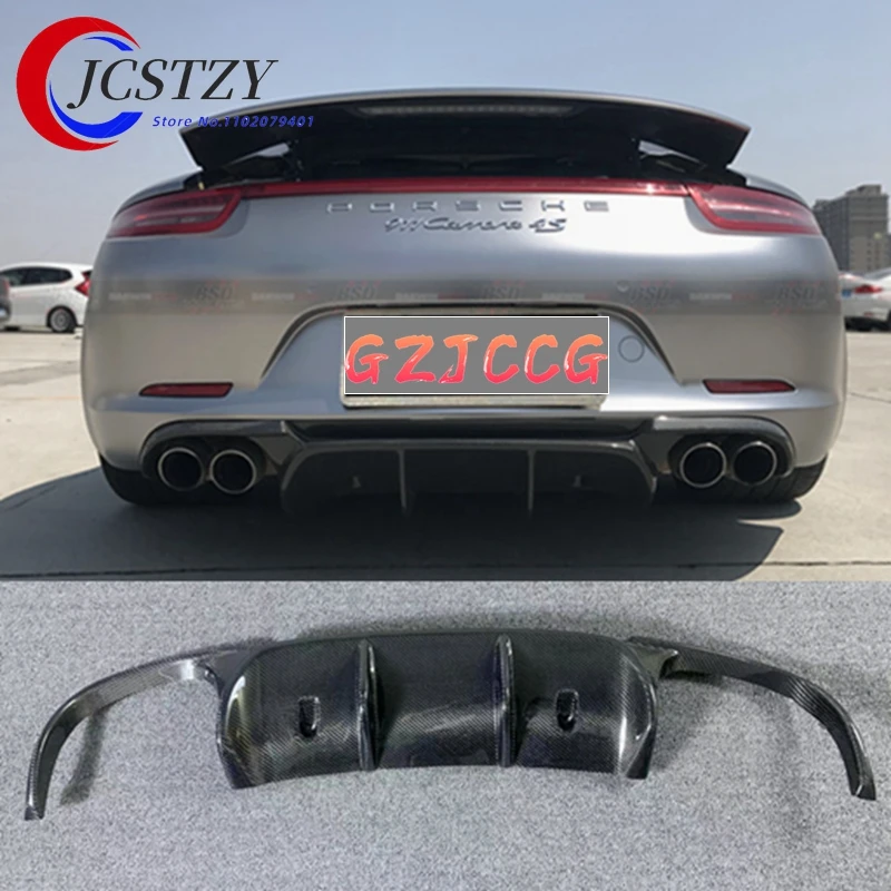 VRS Style Real Carbon Fiber Rear Bumper Diffuser For Porsche 911 991.1 Carrera & Carrera S Models 2012- 2015