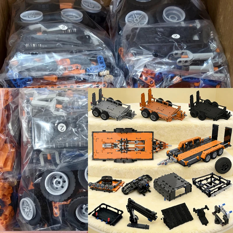 

NEW Trailer Technical Hitch Crane Platform Hardtop Bumper Roofrack Building Blocks for F-150 Raptor 42126 Upgrade Kit Bricks Toy