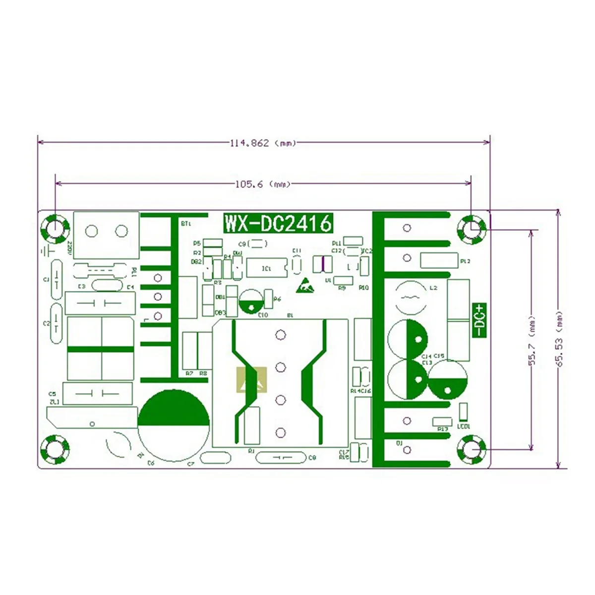 

SSR 150W Switching Power Supply Board 24V 6A High- Module for Electronics DIY Projects and More