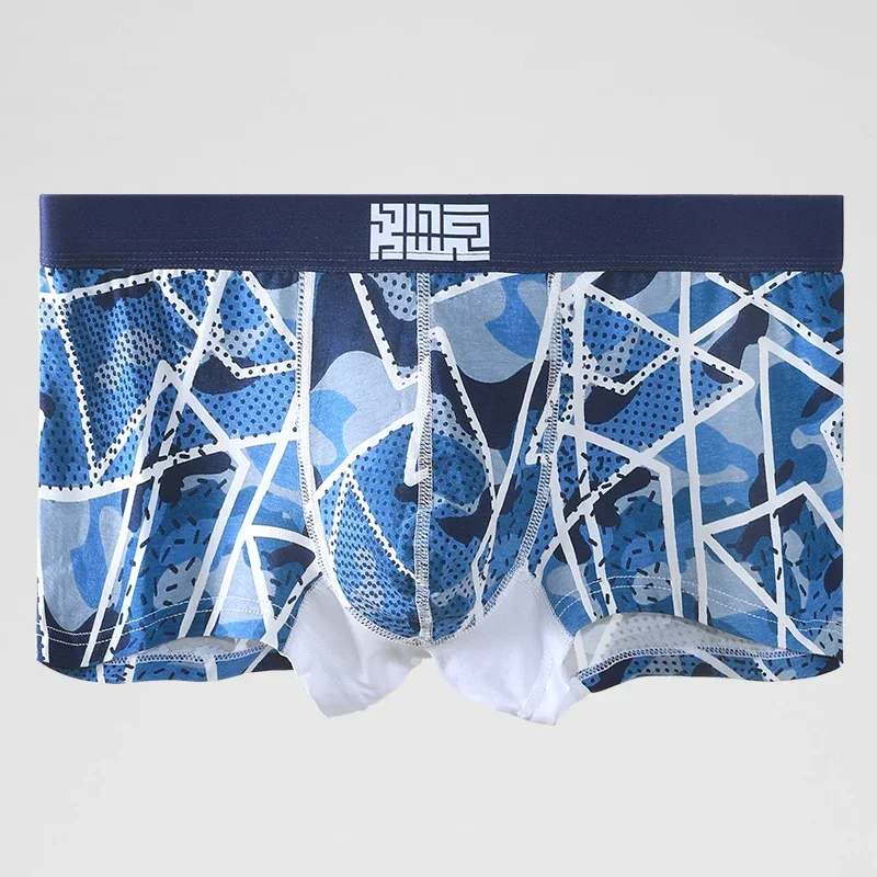 1 قطعة ملابس داخلية للرجال الرجال القطن الملاكمين الشباب الاتجاه شخصية الأولاد مريحة للتنفس سراويل بوكسر رئيس السروال