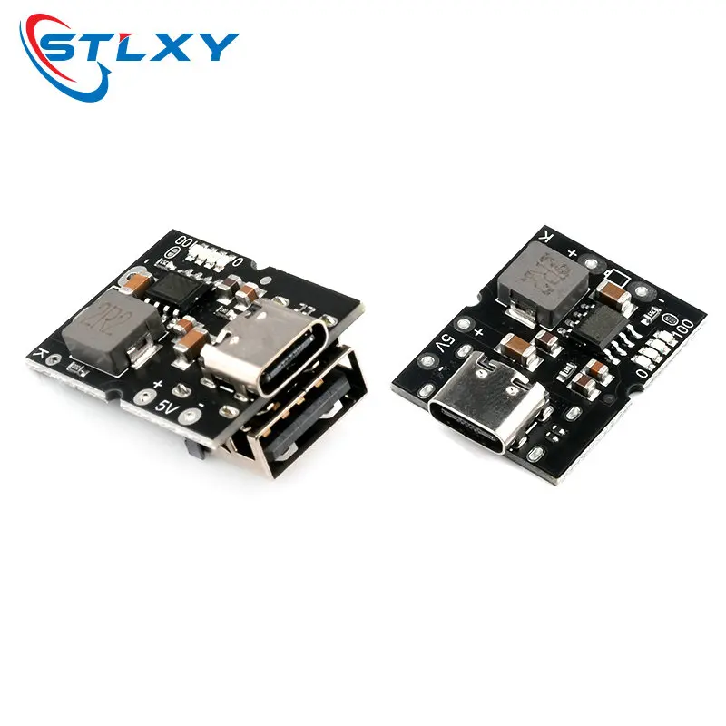 Módulo Conversor Step-Up USB Tipo-C 5V 2A com Proteção para Bateria de Lítio e Display LED para Carregador DIY