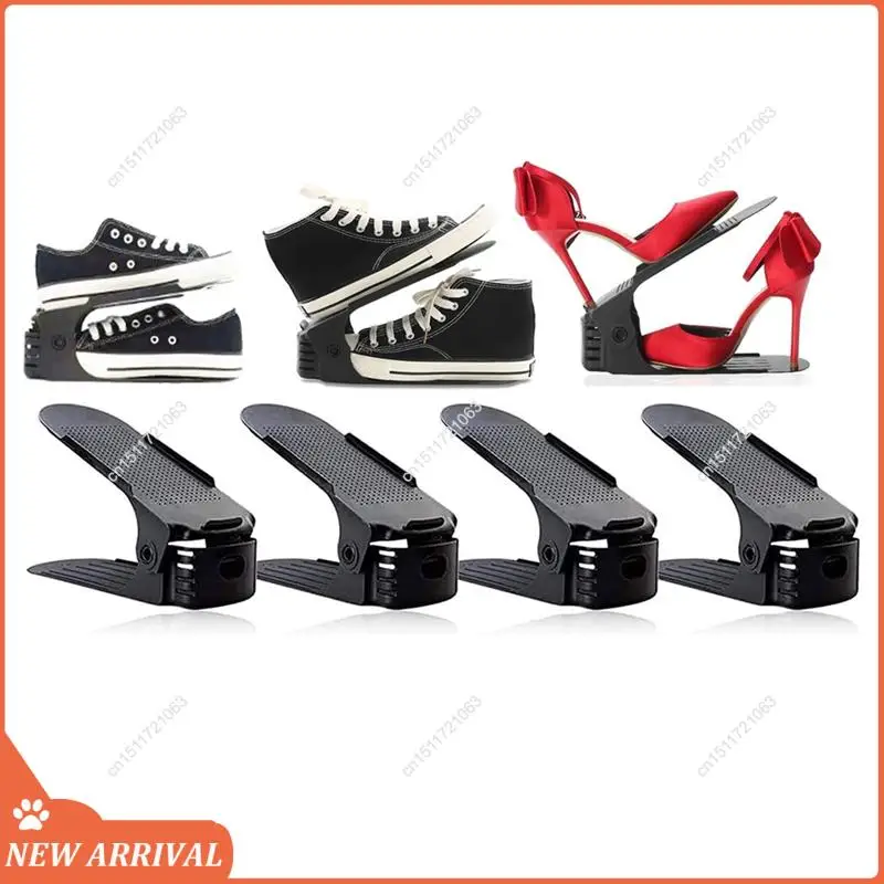 

Emption!Adjustable Double-Layer Shoe Rack 4-Level Adjustable Shoe Rack Easy Totake Adjustable Double-Layer Removable Shoe Rack