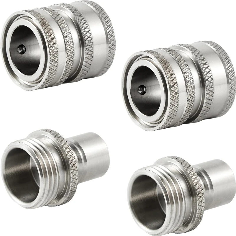 Stainless Steel 3/8Inch Quick Plug Connector M22-14mm Adaptor Set For High Pressure Wash Machine Hand Tools Accessories.