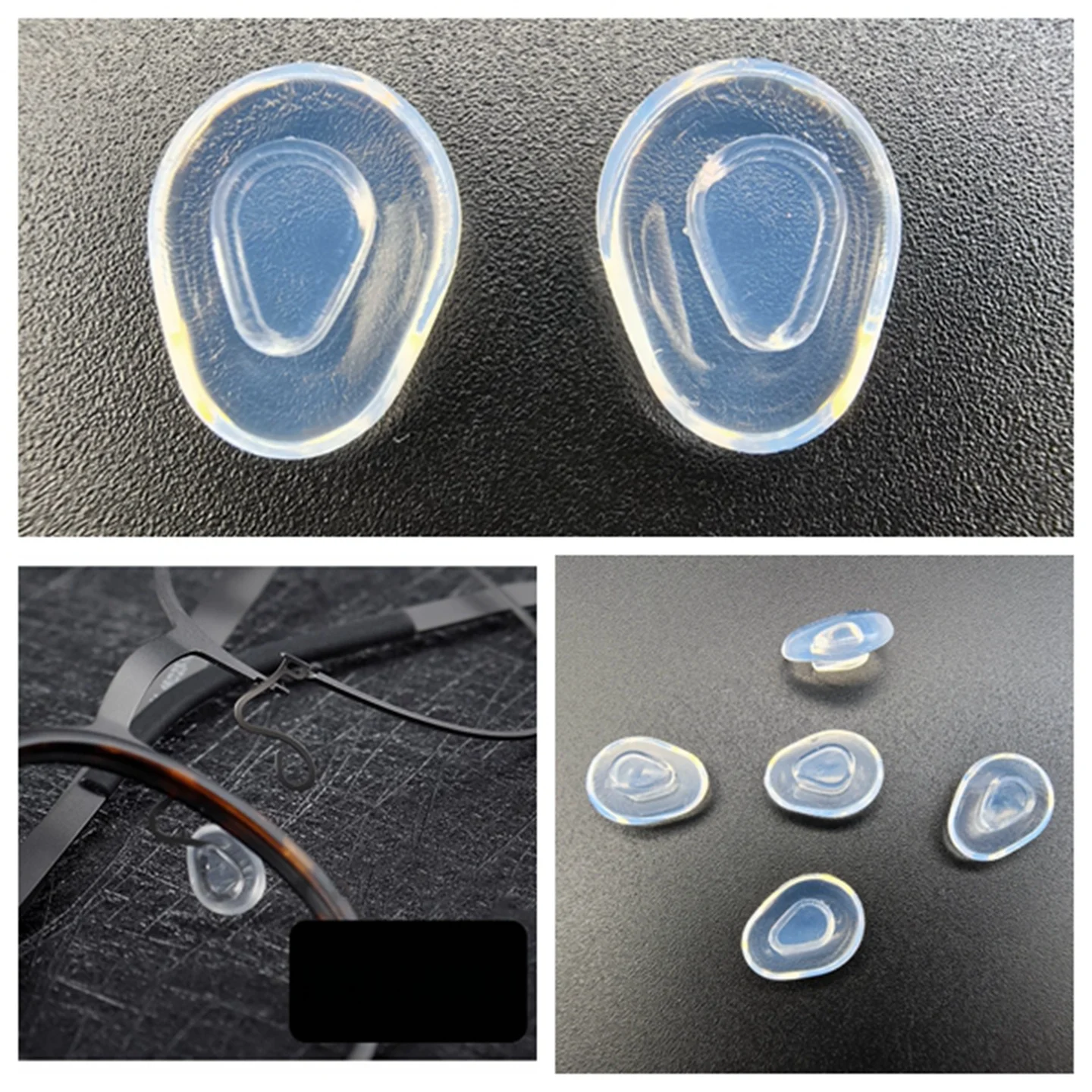 Silicone Nose Pads for Glasses Insert Card Heart Eyewear Accessories Quick Release Pad for Glasses