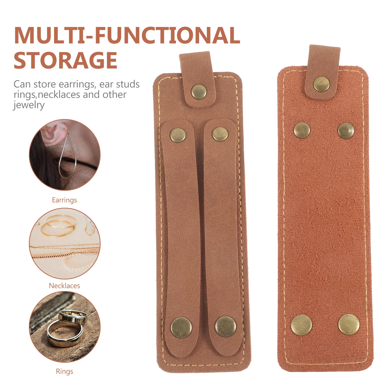 منظم مجوهرات السفر المحمول من البولي يوريثان، حقيبة تخزين مجوهرات قابلة للطي، حامل مشبك للقلائد والخواتم وحامل الخاتم